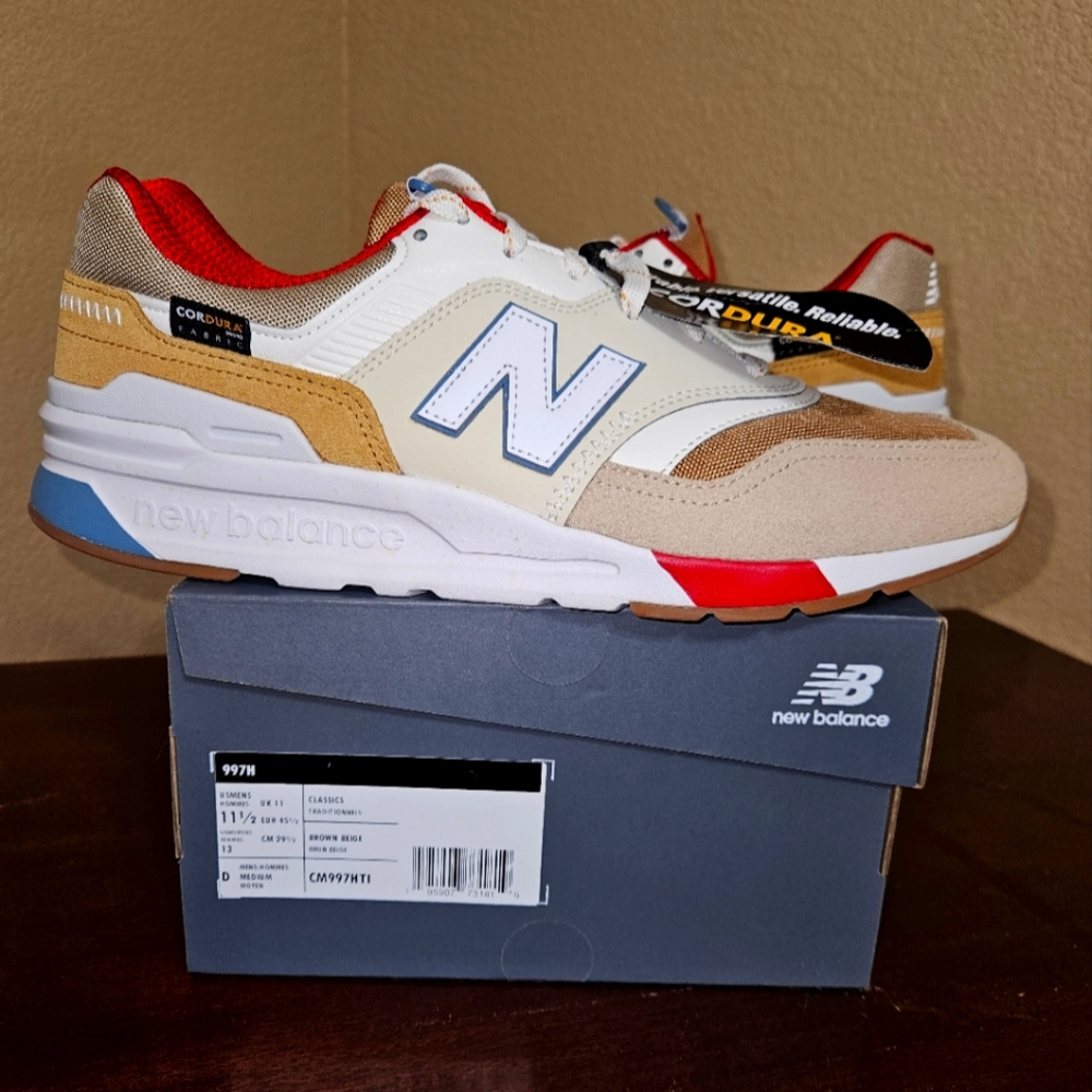 NWT- NEW BALANCE 997H CLASSICS, CORDERA FABRIC BROWN/ BIEGE, SZ. 11.5M - Picture 2 of 7